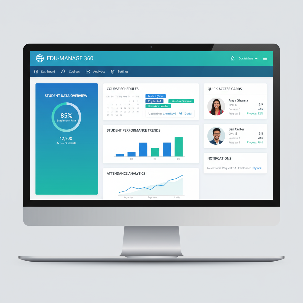 知行桥教务系统概览 - 智能教育管理平台仪表盘